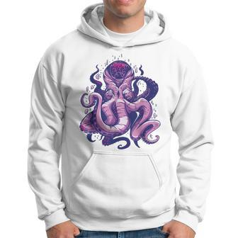 Purple Kraken Sea Ocean Monster Cool Scary Creature Hoodie | Mazezy