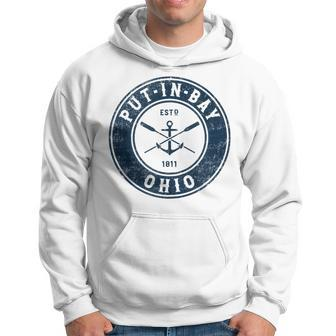 Put-In-Bay Ohio Oh Vintage Boat Anchor & Oars Hoodie | Mazezy