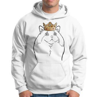 Ragdoll Cat Wearing Crown Hoodie | Mazezy