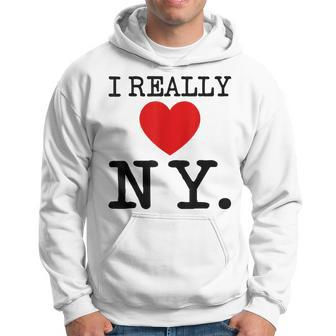 I Really Heart Love Ny Love New York Hoodie - Seseable