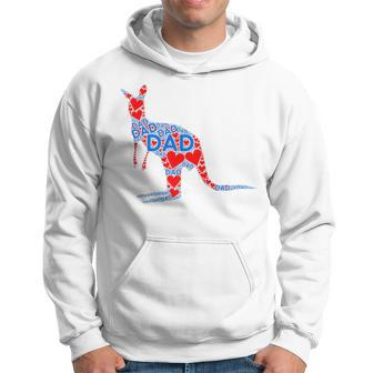 Red Heart Love Blue Dad - Cute Kangaroo Daddy Fathers Day Hoodie | Mazezy DE