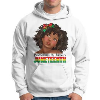 Remembering My Ancestors Junenth Girl Afro Black Kids Hoodie | Mazezy