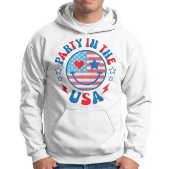 Retro Party In The Usa 4Th Of July America Patriotic Hoodie | Mazezy