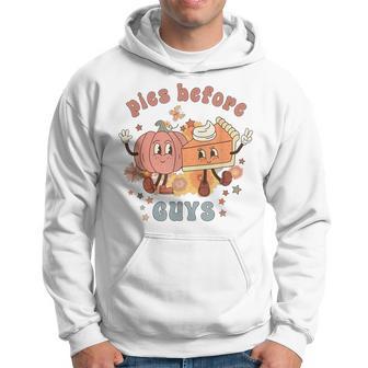 Retro Thanksgiving Pies Before Guys Vintage Pumpkin Pie Hoodie - Seseable