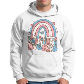 Retro Trans Rights Are Human Rights Conming Out Day Hoodie - Thegiftio UK