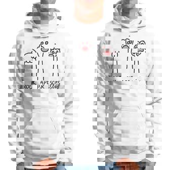 Rock Paper Scissors Cat Paws Cat Lover Hoodie - Seseable