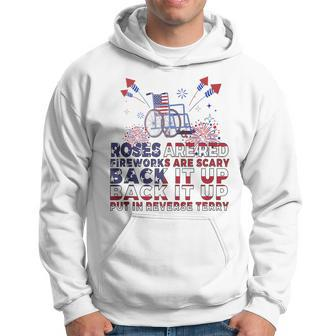Roses Are Red Firework Are Scary Back It Up Terry July 4Th Hoodie | Mazezy