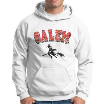 Salem Witches Design Funny Retro Vintage Halloween Salem Funny Gifts Hoodie | Mazezy