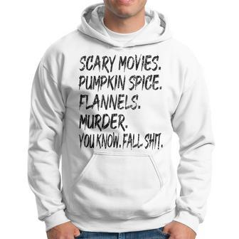 Scary Movies Pumpkin Spice Funny Fall Autumn Season Graphic Hoodie | Mazezy