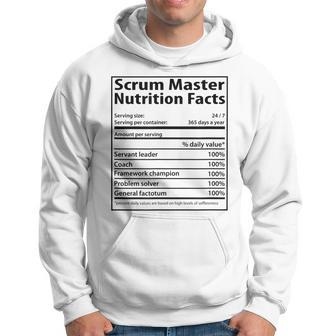 Scrum Master Nutrition Facts Funny Gift For Agile Coaches Gift For Women Hoodie - Thegiftio UK