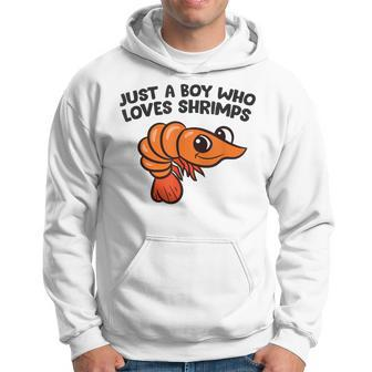 Shrimp Seafood Just A Boy Who Loves Shrimps Hoodie | Mazezy