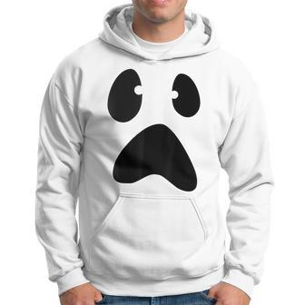 Silly Ghost Face Ghost Scary Face Lazy Halloween Hoodie | Mazezy