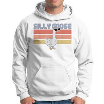Silly Goose On The Loose Funny Silly Goose University Retro Hoodie | Mazezy UK