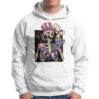 Skeleton American Flag Happy Independence Day Hoodie | Mazezy