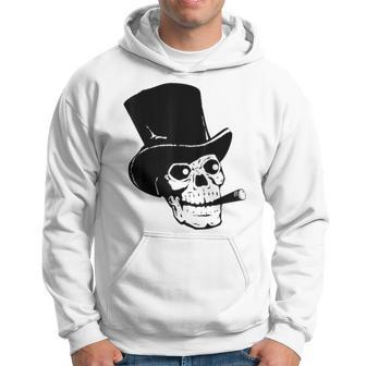 Skull With Top Hat And Cigar Standard T Cigar Hoodie | Mazezy