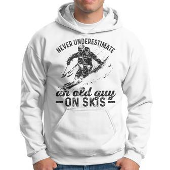 Snow Ski Skiier Never Underestimate An Old Guy For Men Hoodie - Thegiftio UK