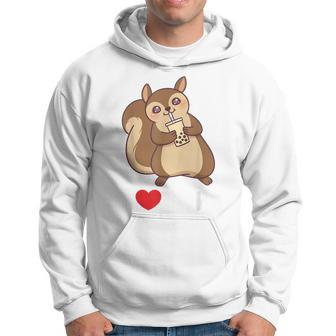 Squirrel I Love Boba Bubble Milk Tea Funny Gift Cute T Hoodie | Mazezy UK