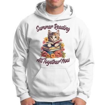 Summer Reading All Together 2023 Cat Books Now Library Hoodie | Mazezy