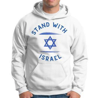 Support Israel I Stand With Israel Israeli Flag Hoodie - Seseable