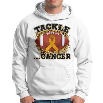 Tackle Cancer Childhood Cancer Awareness Month Football Hoodie | Mazezy