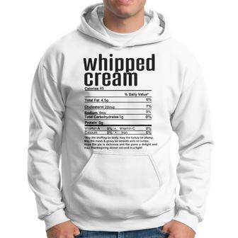 Thanksgiving Christmas Whipped Cream Nutritional Facts Hoodie - Seseable