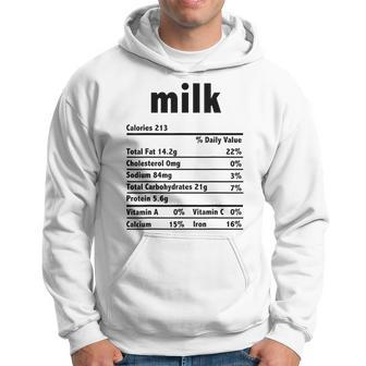 Thanksgiving Xmas Costume Nutrition Facts Milk Hoodie | Mazezy