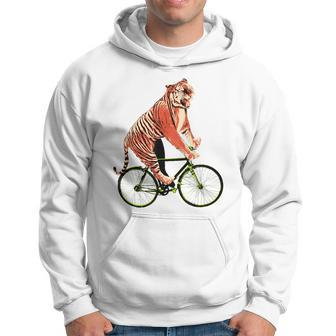 Tiger Riding Bicycle Tiger For A Cyclist Hoodie | Mazezy