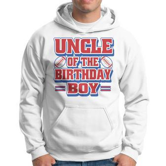 Uncle Football Birthday Boy Family Baller B-Day Party Hoodie | Mazezy