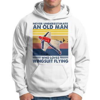 Never Underestimate An Old Man Who Loves Wingsuit Flying Hoodie - Seseable