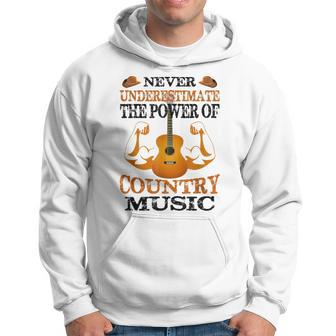 Never Underestimate The Power Of Country Music Hoodie - Seseable