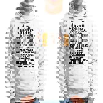 Vintage Cat Meow Introverted But Willing To Discuss Cat Cute Hoodie - Seseable