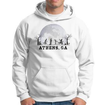 Vintage Halloween Full Moon In Athens Ga Retro Moon Funny Gifts Hoodie | Mazezy