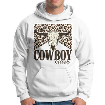 Vintage Punchy Cowboy Killers Wild Western Leopard Cowboy Hoodie | Mazezy