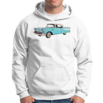 Vintage Retro 1957 1950S Car Auto Drawing Drawing Funny Gifts Hoodie | Mazezy