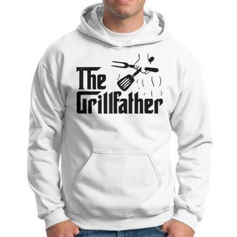 Vintage The Grillfather Funny Dad Bbq Grill Fathers Day Hoodie - Seseable