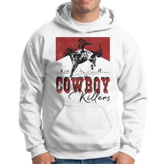 Western Cowboy Rodeo Punchy Cowboy Killers Cowboy Riding Rodeo Funny Gifts Hoodie | Mazezy