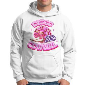 Western Cowgirl Yeehaw Pink Disco Ball Cowboy Boots & Hat Hoodie | Mazezy