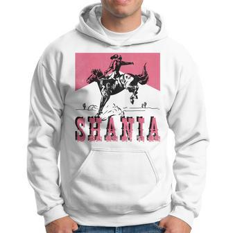 Western Shania First Name Punchy Cowboy Cowgirl Rodeo Style Hoodie | Mazezy