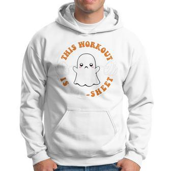 This Workout Is Boo Sheet Cute Gym Ghost Halloween Hoodie - Seseable