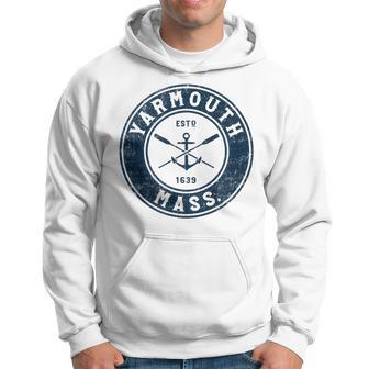 Yarmouth Massachusetts Ma Vintage Boat Anchor & Oars Hoodie | Mazezy UK