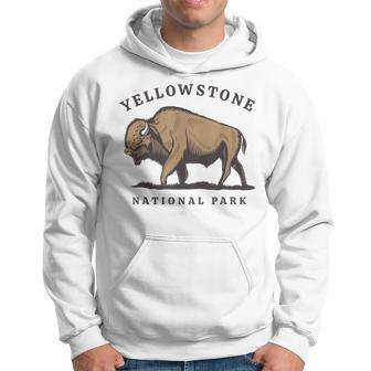 Yellowstone National Park Vintage Buffalo Bison Retro Hoodie | Mazezy