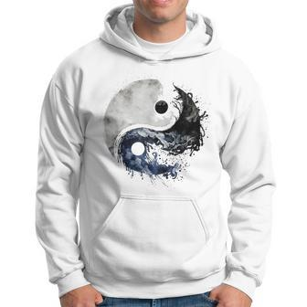 Ying Yang Balance Meditation Water Color Tai Chi Flow State Hoodie - Monsterry
