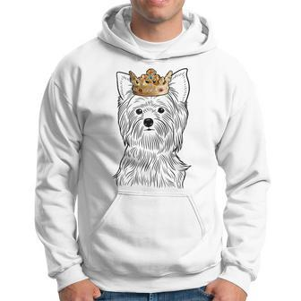 Yorkshire Terrier Dog Wearing Crown Yorkie Dog Hoodie | Mazezy
