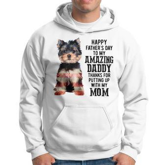 Yorkshire Terrier Fathers Day To My Amazing Dad Yorkie Lover Hoodie | Mazezy