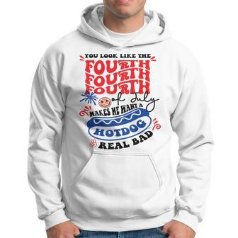 You Look Like The Fourth Of July Makes Me Want A Hot Dog Rea Hoodie | Mazezy