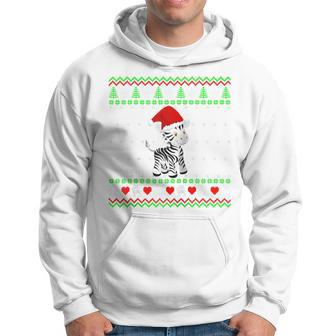 Zebra Ugly Christmas Sweater Hoodie - Monsterry AU