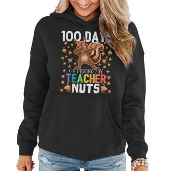 100 Days Of Driving My Teacher Nuts Dabbing Squirrel School Women Hoodie | Mazezy