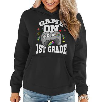 1St Grade Teacher & Student - Game On Video Controller Gifts For Teacher Funny Gifts Women Hoodie | Mazezy DE
