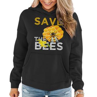 Savethe Bees Keeper Climatechange Flowers And Bees Themes Women Hoodie