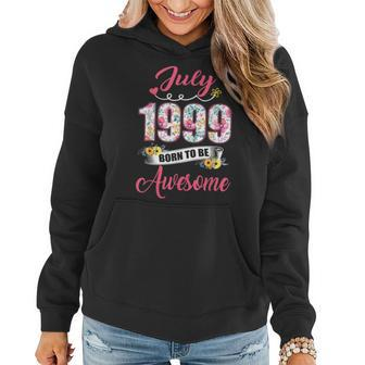 23Rd Birthday Floral Gift For Womens Born In July 1999 Women Hoodie | Mazezy